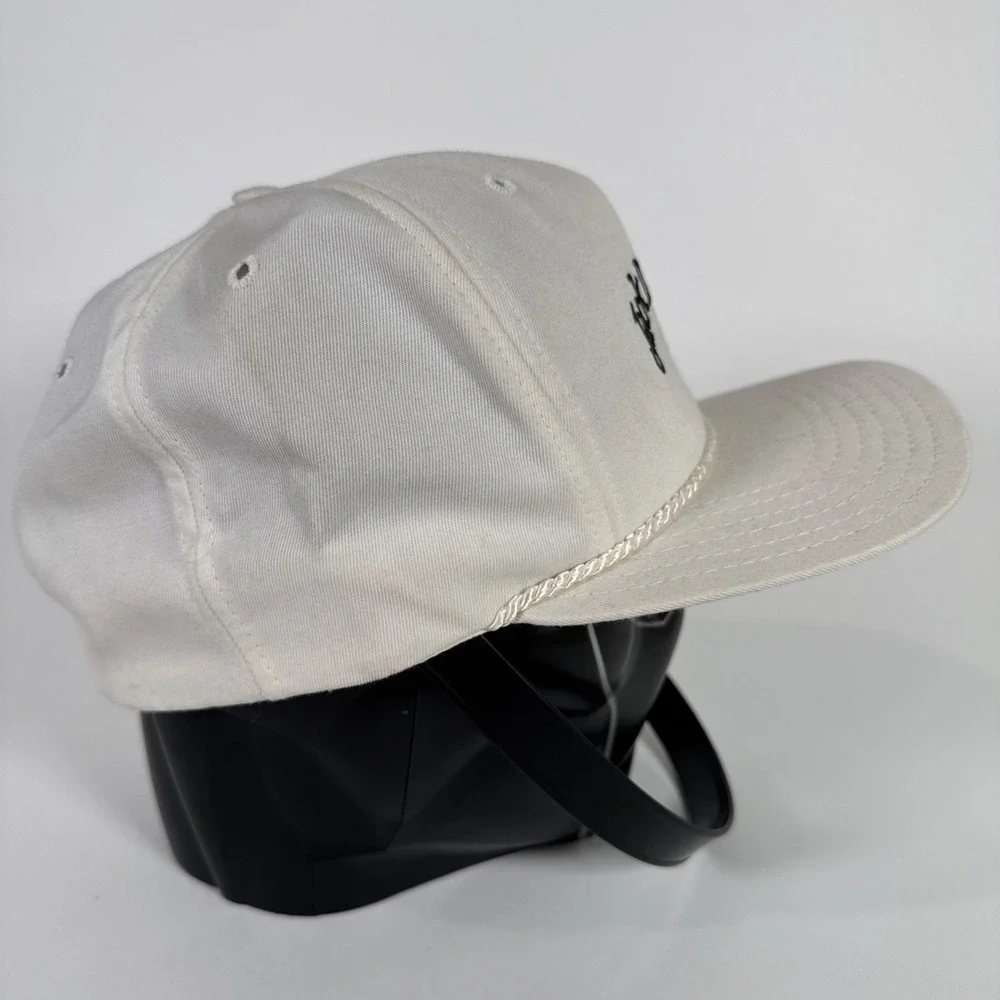 Vintage‎ New Era Jack Daniels Pro Model White Rope Snapback Hat Made In USA
